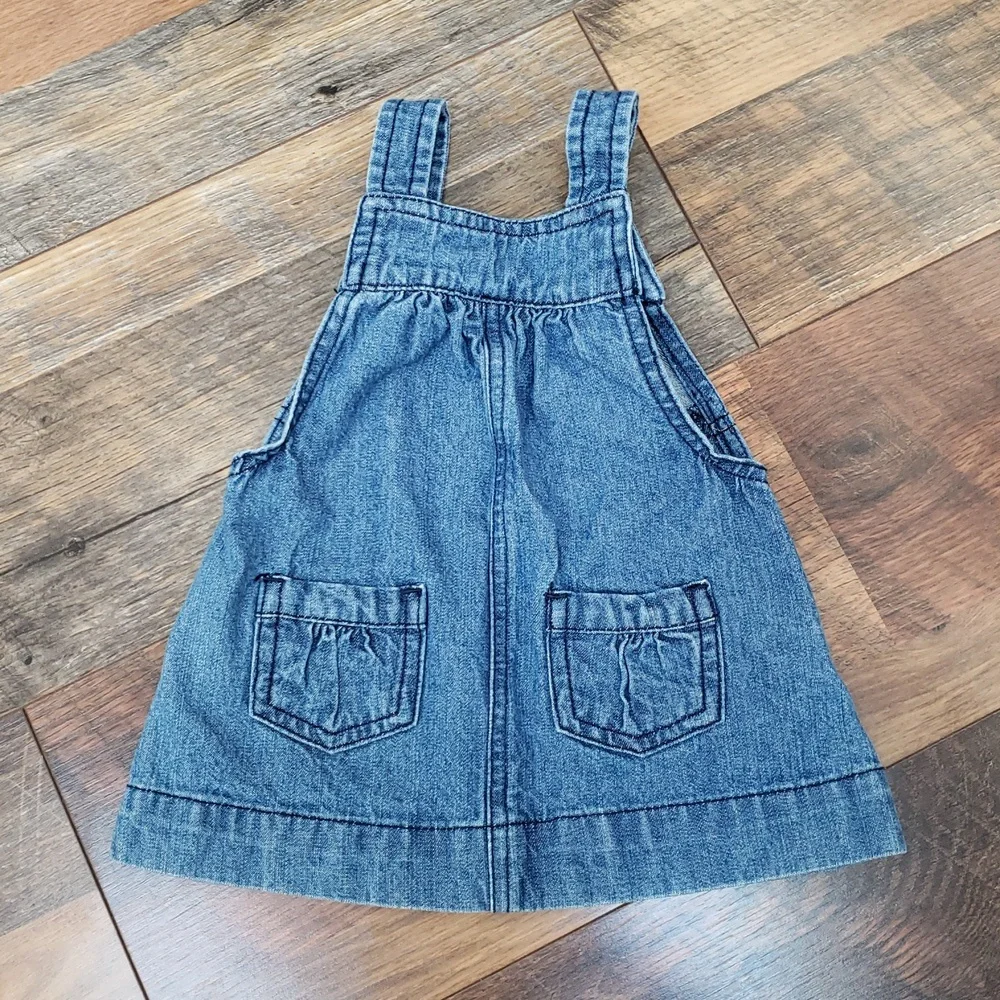 Carter's Blue Jean Overall Dress, Size 6 Months